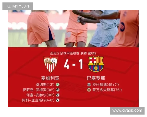 西甲第8轮：塞维利亚4-1大胜巴萨全场精彩集锦回顾
